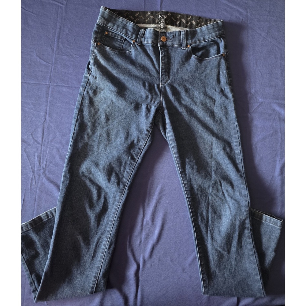 Jones New York Womens Dark Wash Straight‎ Leg Jeans Size 8 Blue Denim Classic